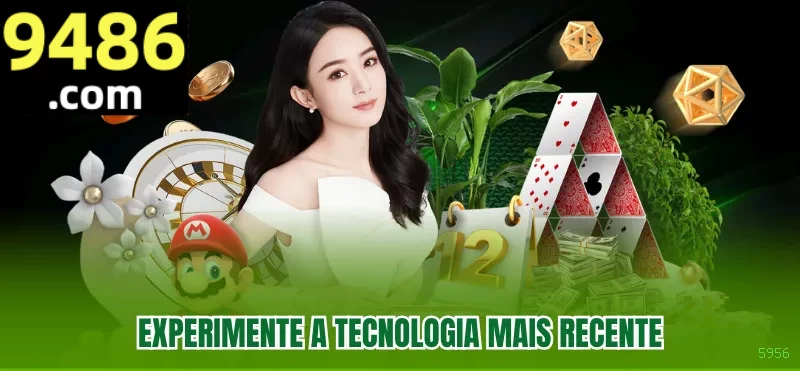 Imagem promocional do cassino online da 5956 mostrando jogos ao vivo